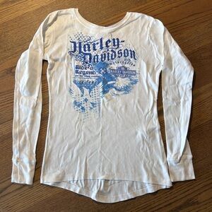 Harley-Davidson White Long Sleeve Tee